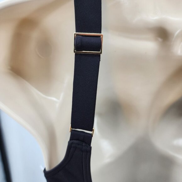 Michael Kors Black One-Piece Swimsuit Size 6 With Gold Grommets New - Picture 9 of 9